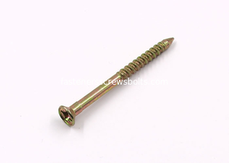 China Pozidrive Flat Cap Head Nails Screw Mild Steel Material Used With Plastic Anchors supplier