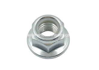 China Galvanized DIN6926 Prevailing Torque Hexagon Flange Nut with Nylon Inserts Grade 10 supplier
