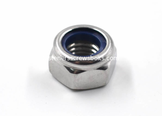 China Stainless Steel A2 Prevailing Torque Type Hexagon Thin Nuts with Blue Nylon Insert supplier