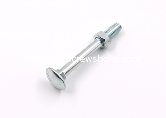 Gavanized DIN603 Grade 4.8 Round Head Cup Square Steel Carriage Bolt with DIN555 Hex Nut supplier