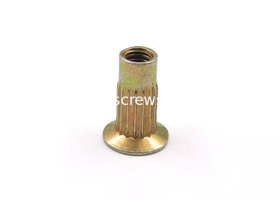 Zinc Plated Flat Head Blind Nut with Straight Knurls Used Construction Fields supplier