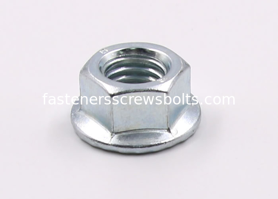 Galvanized DIN6923 Steel Grade 8 Hex Flange Nuts with Serrations supplier