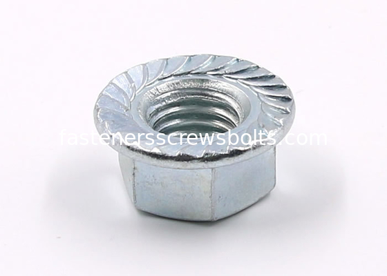 Galvanized DIN6923 Steel Grade 8 Hex Flange Nuts with Serrations supplier