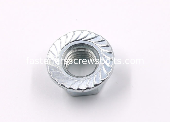 Galvanized DIN6923 Steel Grade 8 Hex Flange Nuts with Serrations supplier