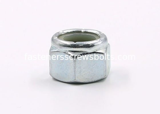 M3-M48 Galvanized Grade-6 DIN985 Prevailing-Torque Hexagon Thin Nuts with Nylon Insert supplier