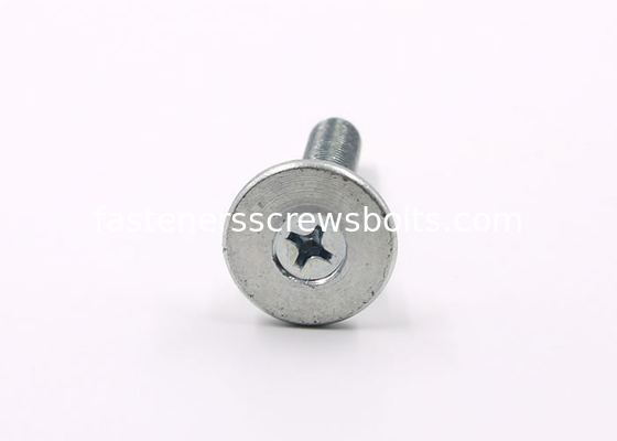 Hex Neck Flat Round Head Screw , Phillips Drive Small Flat Head Screws supplier