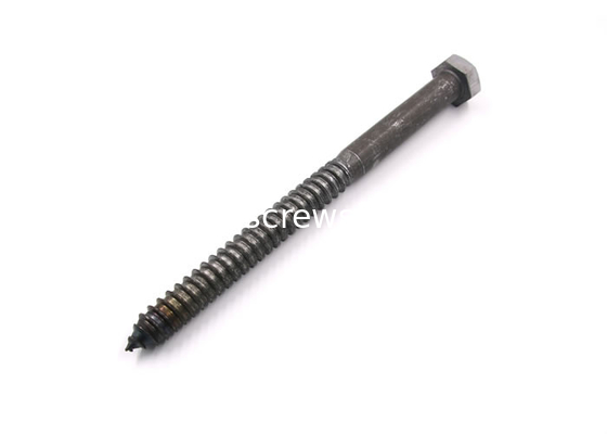 10 Inch Long Steel Wood Screws , Hex Head Lag Bolts ASME B18.2.1 Standard supplier