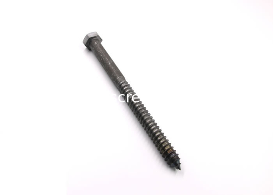 10 Inch Long Steel Wood Screws , Hex Head Lag Bolts ASME B18.2.1 Standard supplier