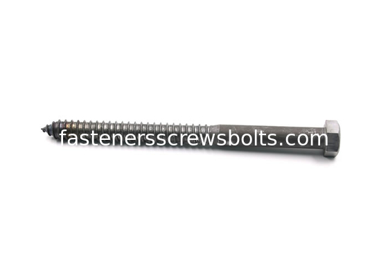 10 Inch Long Steel Wood Screws , Hex Head Lag Bolts ASME B18.2.1 Standard supplier