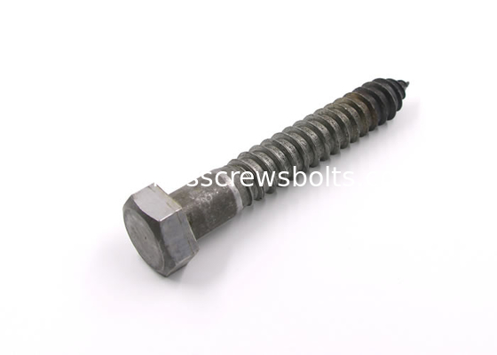 5 Inch Long Steel Wood Screws , Field Construction Structure Hex Lag Bolts supplier