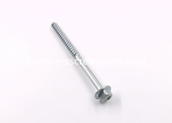 Zinc Plated Q195 Steel Wood Screws , Flange Hexagon Head Wood Screws supplier