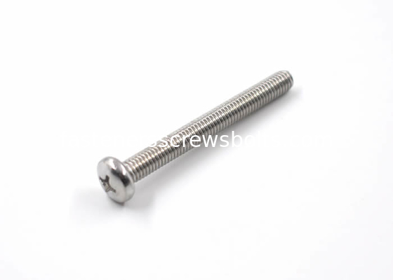 Small Stainless Steel Screw Bolts , DIN7985 Cross Recessed Pan Head Screw supplier