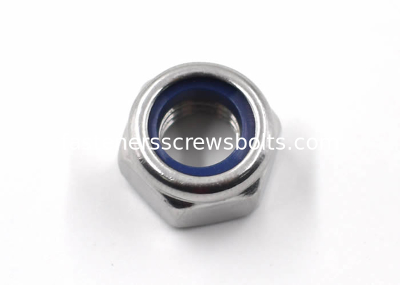 Stainless Steel A2 Prevailing Torque Type Hexagon Thin Nuts with Blue Nylon Insert supplier