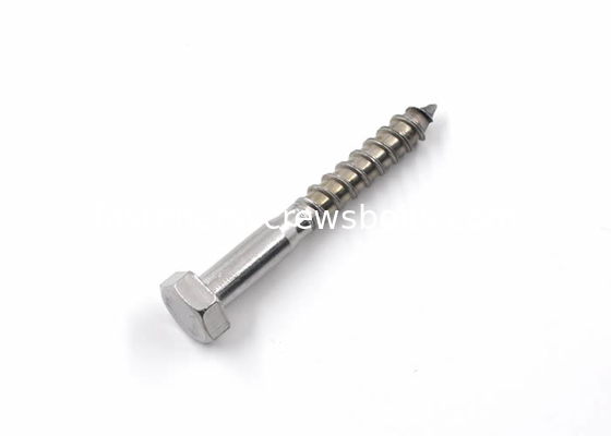 Stainless Steel A2 Hex Head Lag Screws for Wooden Structures Installation supplier