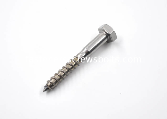 Stainless Steel A2 Hex Head Lag Screws for Wooden Structures Installation supplier