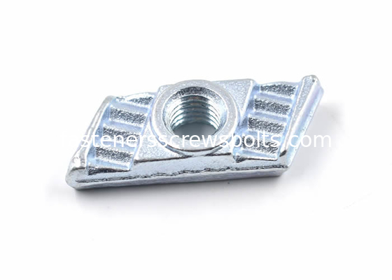 Custom Made Mild Steel M8 Square Nut Cold Forged For Channel Steel Frames supplier