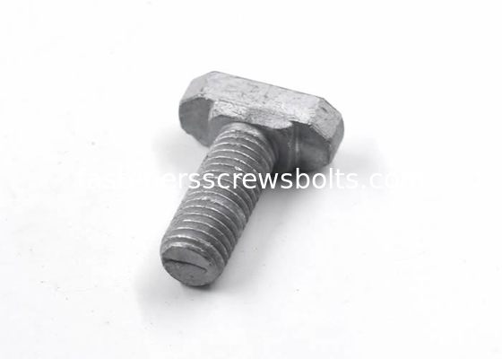 Grade 8.8 Hammer Head Bolt Hot Dip Galvanized With Square Neck For Mounting Rail supplier