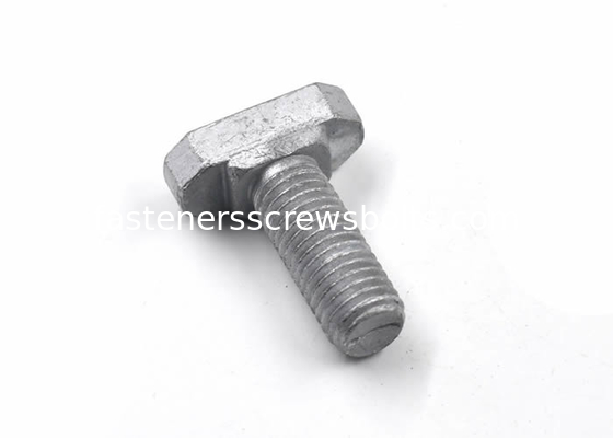 Grade 8.8 Hammer Head Bolt Hot Dip Galvanized With Square Neck For Mounting Rail supplier