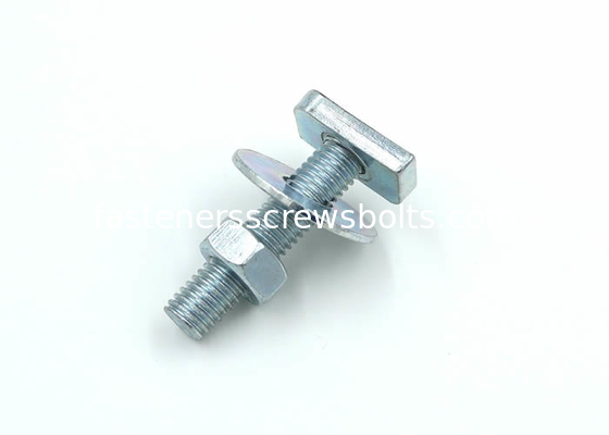 Galavanized Mild Steel Square Head Bolts with Hex Nuts and Flat Washers supplier