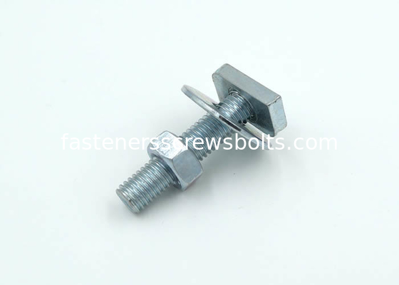 Galavanized Mild Steel Square Head Bolts with Hex Nuts and Flat Washers supplier