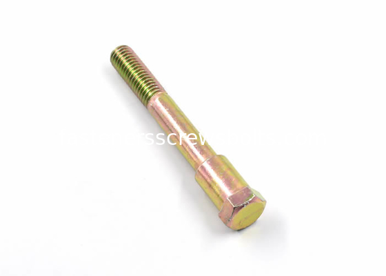 Yellow Zinc Plated Custom Screws Bolts Stainless Hex Bolts With Round Neck supplier