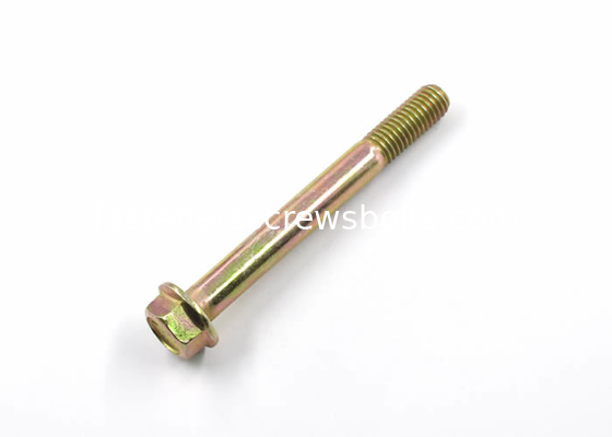 Yellow Zinc Plated ASME Grade 5 Hex Flange Head Bolt Used in Construction Fields supplier