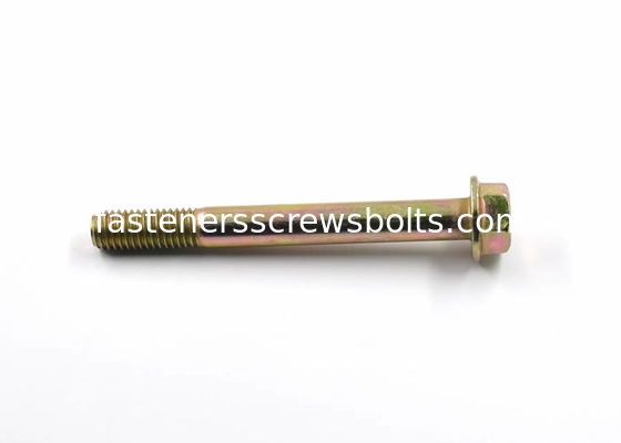 Yellow Zinc Plated ASME Grade 5 Hex Flange Head Bolt Used in Construction Fields supplier