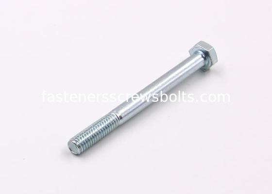 DIN 931 Grade 8.8 Fasteners Screws Bolts Hexagon Head Zinc Plated Surface Treatment supplier