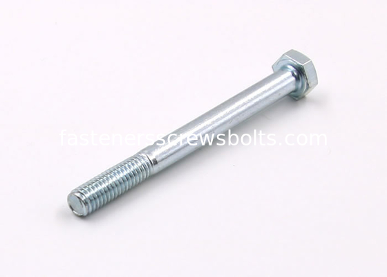 DIN 931 Grade 8.8 Fasteners Screws Bolts Hexagon Head Zinc Plated Surface Treatment supplier