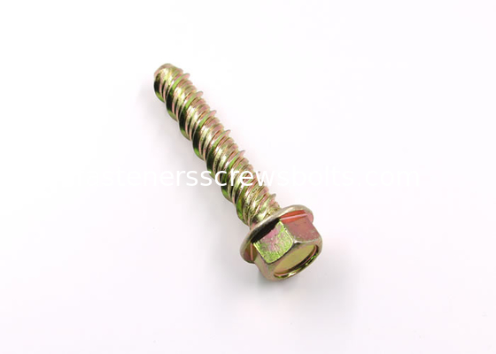 Heavy Duty Self Tapping Concrete Screws , 10B21 Indented Hex Head Flange Screw supplier