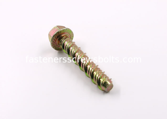 Heavy Duty Self Tapping Concrete Screws , 10B21 Indented Hex Head Flange Screw supplier