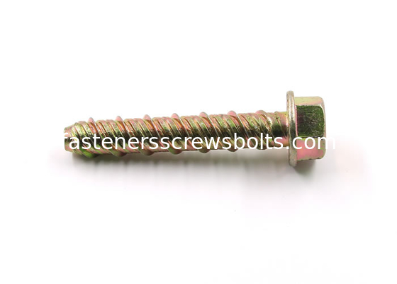 Heavy Duty Self Tapping Concrete Screws , 10B21 Indented Hex Head Flange Screw supplier