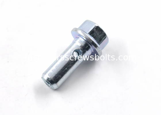 High Strength Mild Steel Dowel Pin , Flat Headed Cylindrical Pin Blue White Color supplier