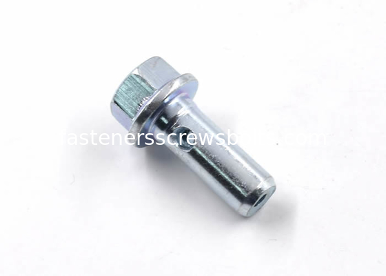 High Strength Mild Steel Dowel Pin , Flat Headed Cylindrical Pin Blue White Color supplier