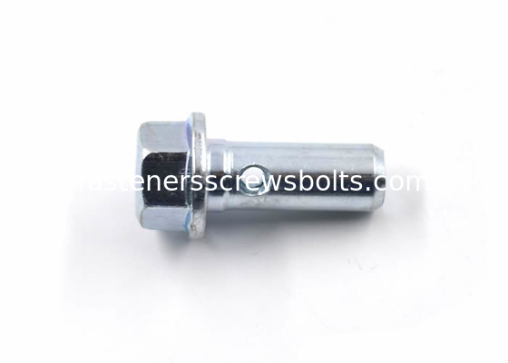 High Strength Mild Steel Dowel Pin , Flat Headed Cylindrical Pin Blue White Color supplier