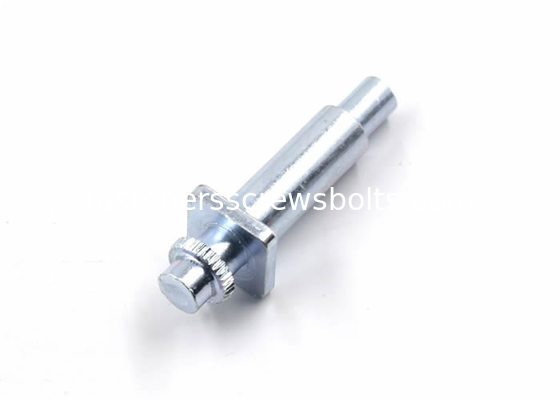 Galvanized Custom Made Steel Pins with Straight Knurls and Positioning End supplier