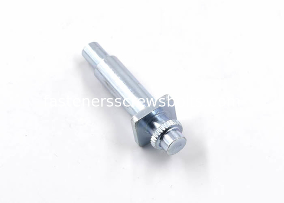 Galvanized Custom Made Steel Pins with Straight Knurls and Positioning End supplier