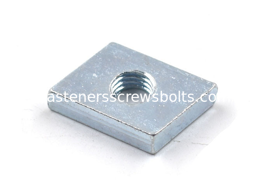 Custom-made Galvanized Square Mild Steel Nuts M6 carbon steel nuts supplier