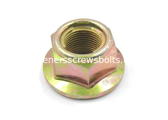 Galvanized ISO7044 Grade 10 All-Metal Prevailing Torque Type Hexagon Flange Nuts With Spring Steel Rings supplier