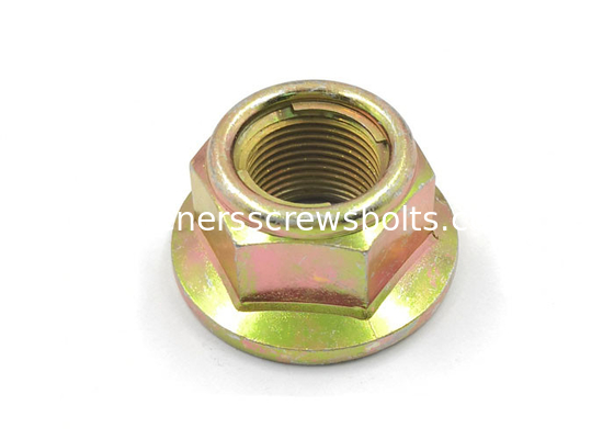 Galvanized ISO7044 Grade 10 All-Metal Prevailing Torque Type Hexagon Flange Nuts With Spring Steel Rings supplier