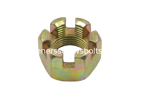 Yellow Zinc Plated M16-M36 Grade 8 Hex Nuts with Slots supplier