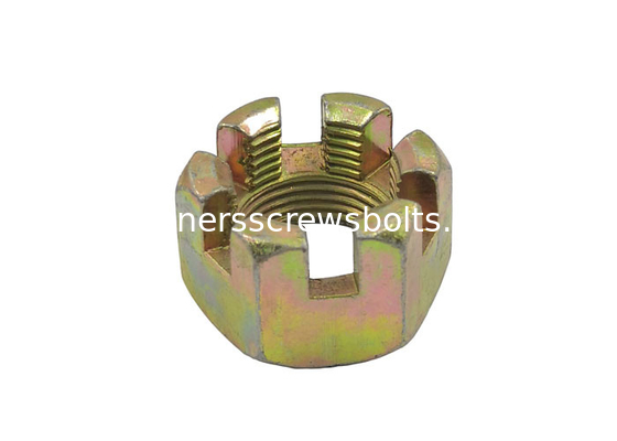 Yellow Zinc Plated M16-M36 Grade 8 Hex Nuts with Slots supplier