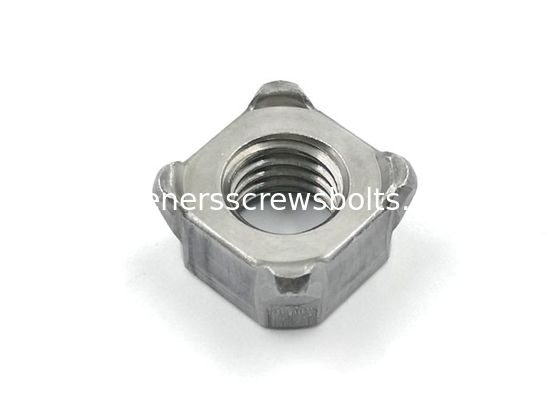 Plain Mild Steel JISB1196 Square Weld Nuts for Automobile Industry M4-M12 supplier