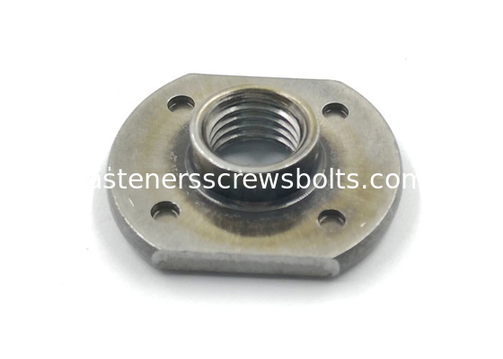 Plain Mild Steel T Weld Nuts with 4 Projection Points M6-M12 for Vehicles supplier