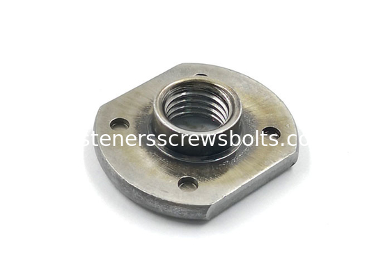 Plain Mild Steel T Weld Nuts with 4 Projection Points M6-M12 for Vehicles supplier